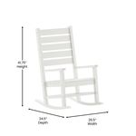 Flash Furniture Manchester AllWeather Rocking Chair White