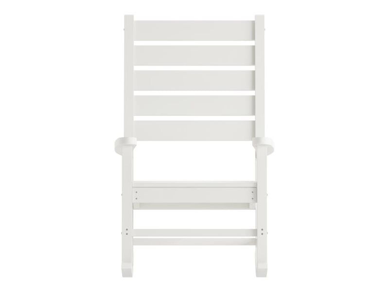 Flash Furniture Manchester AllWeather Rocking Chair White