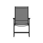 Flash Furniture Paladin Outdoor Folding Patio Sling Chairs Metal Black Set Of 2 Chairs