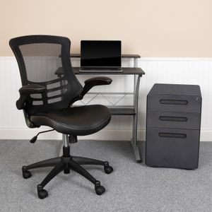 Flash Furniture Work From Home Desk And Chair Set With Computer Desk