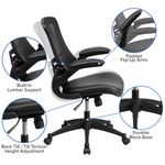 Flash Furniture Work From Home Desk And Chair Set With Computer Desk Ergonomic MeshLeatherSoft Office Chair And Locking Mobile Filing Cabinet Black