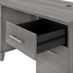 Bush Furniture 60W Office Computer Desk With Lateral File Cabinet And 5Shelf Bookcase Platinum Gray Standard Delivery