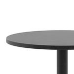 Flash Furniture Round Aluminum IndoorOutdoor Furniture Table With Base 2712H x 2312W x 2312D GrayBlack