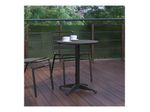 Flash Furniture Round Aluminum IndoorOutdoor Furniture Table With Base 2712H x 2312W x 2312D GrayBlack