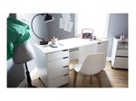South Shore Crea Sewing Craft Table on Wheels Pure White