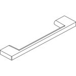 HON Bridge Pull Set of 2 43W x 08D x 04H Metal Laminate Silver