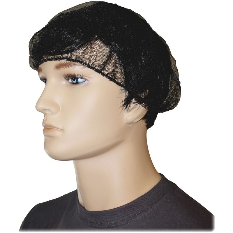 Genuine Joe Black Nylon Hair Net  Recommended for Food Handling Food Processing  Size Large  21 Stretched Diameter  85135
