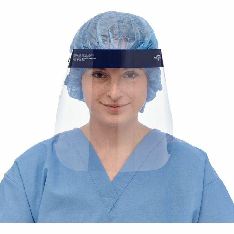 Medline FullLength Face Shields XL Clear Pack Of 40 Shields