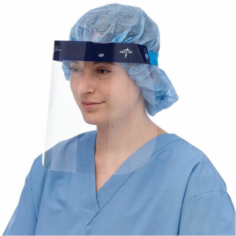 Medline FullLength Face Shields XL Clear Pack Of 40 Shields