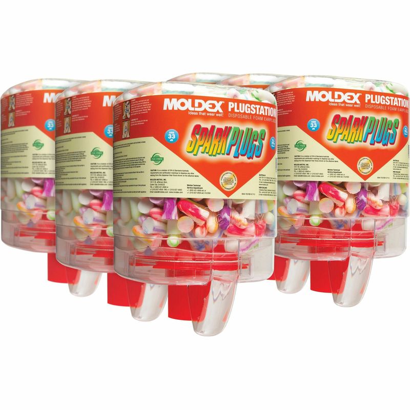 Medline SparkPlugs Disposable Foam Earplug Pairs  Green  250Bottle  6  Carton