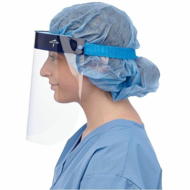 Medline FullLength Face Shields XL Clear Pack Of 40 Shields