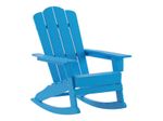 Flash Furniture Halifax AllWeather Adirondack Chair with Cup Holder and PullOut Ottoman Blue
