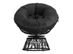 Flash Furniture Bowie Comfort Series Swivel Patio Chair With Cushion Black