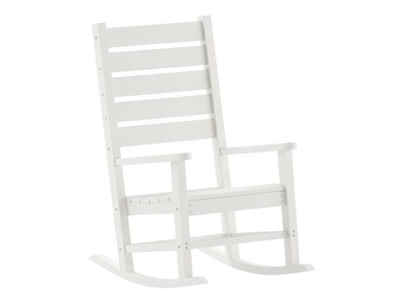 Flash Furniture Manchester AllWeather Rocking Chair White