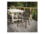 Flash Furniture Lila Aluminum Restaurant Stack Armless Chair Black