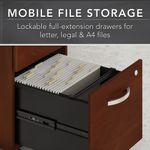 Bush Business Furniture Studio C 72W Office Computer Desk With Mobile File Cabinet Hansen Cherry Standard Delivery