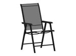 Flash Furniture Paladin Outdoor Folding Patio Sling Chairs Metal Black Set Of 2 Chairs
