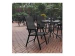 Flash Furniture Paladin Outdoor Folding Patio Sling Chairs Metal Black Set Of 2 Chairs