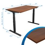 MountIt Ultimate Dual Motor Electric 55W Adjustable Height Standing Desk BrownBlack