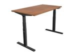 MountIt Ultimate Dual Motor Electric 55W Adjustable Height Standing Desk BrownBlack