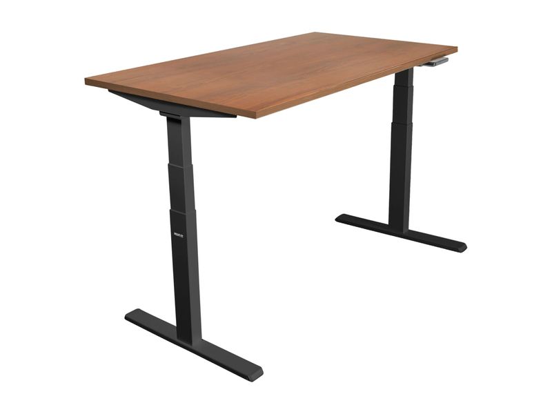 MountIt Ultimate Dual Motor Electric 55W Adjustable Height Standing Desk BrownBlack