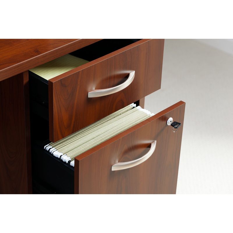 Bush Business Furniture Studio C Office Desk With Mobile File Cabinet 60W Hansen Cherry Standard Delivery