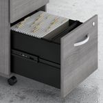 Bush Business Furniture Studio C 60W LShaped Corner Desk With Mobile File Cabinet And Return Platinum Gray Standard Delivery
