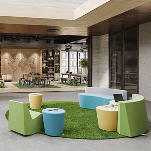 Joy Carpets Kid Essentials Artificial Grass Round Area Rug