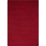Joy Carpets Kid Essentials Solid Color Rectangle Area Rug Endurance 6 x 9 Burgundy