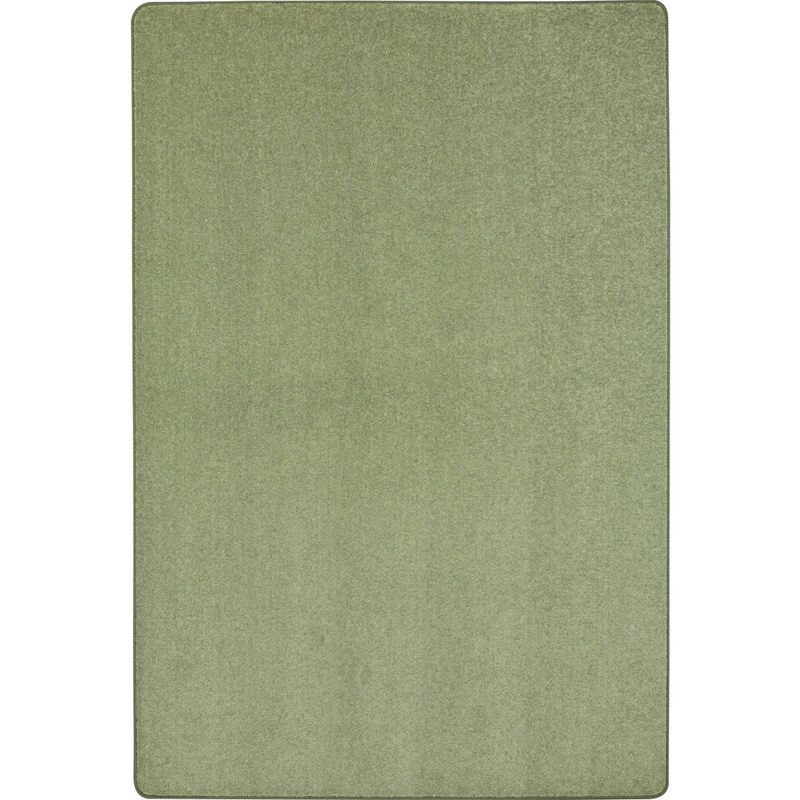 Joy Carpets Kid Essentials Solid Color Rectangle Area Rug Endurance 6 x 9 Sage