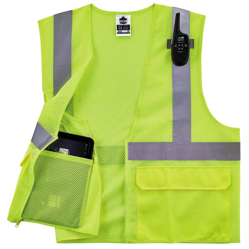 Ergodyne GloWear Safety Vest Standard TypeR Class 2 SmallMedium Lime 8220Z