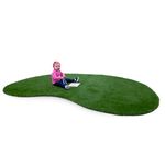 Joy Carpets Kid Essentials Artificial Grass Area Rug GreenSpace 4 x 6 Green