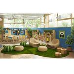 Joy Carpets Kid Essentials Artificial Grass Area Rug GreenSpace 4 x 6 Green