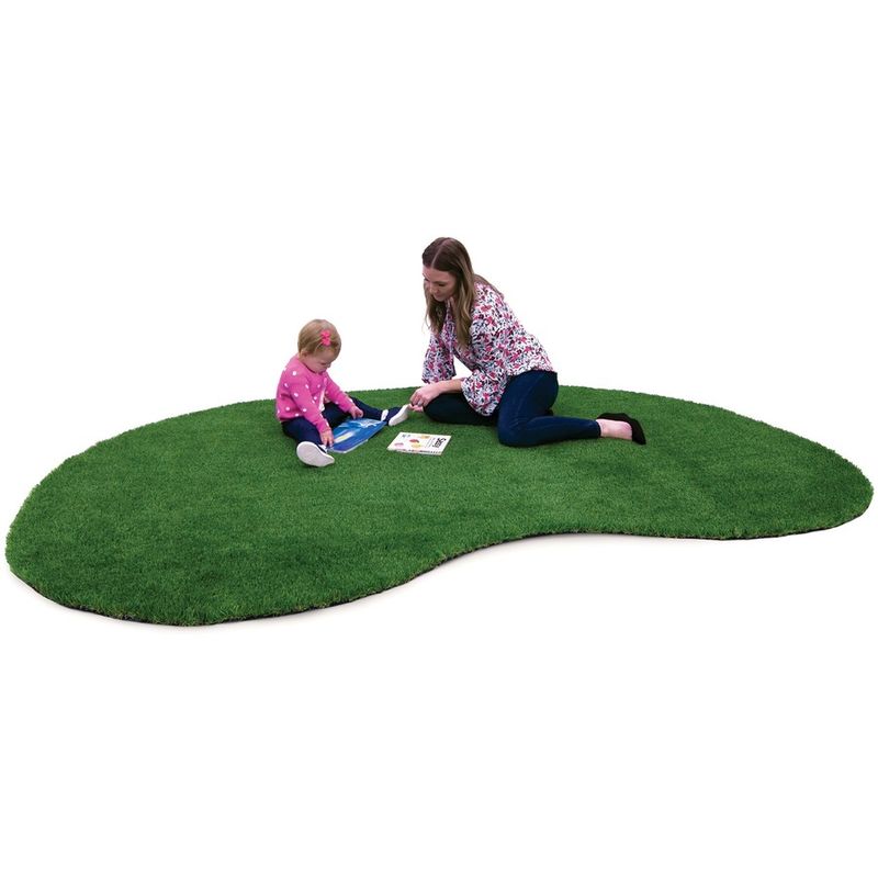 Joy Carpets Kid Essentials Artificial Grass Area Rug GreenSpace 4 x 6 Green