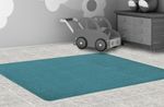 Joy Carpets Kid Essentials Solid Color Rectangle Area Rug Endurance 6 x 9 Mint