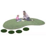 Joy Carpets Artificial Grass Sitting Spots GreenSpace 112 x 112 Set Of 12 Spots