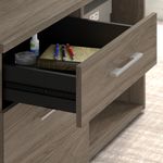 Bush Business Furniture Office 500 Electric HeightAdjustable Standing Desk With Storage And Bookcase 72W Modern Hickory Standard Delivery