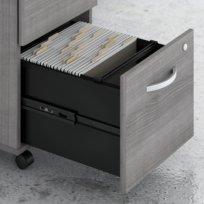 Bush Business Furniture Studio C 60W Office Computer Desk With Mobile File Cabinet Platinum Gray Standard Delivery
