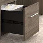 Bush Business Furniture Office 500 72W UShaped Executive Corner Desk With Drawers And Hutch Modern Hickory Standard Delivery