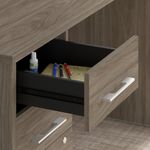 Bush Business Furniture Office 500 72W UShaped Executive Corner Desk With Drawers And Hutch Modern Hickory Standard Delivery