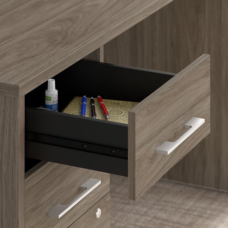 Bush Business Furniture Office 500 72W UShaped Executive Corner Desk With Drawers And Hutch Modern Hickory Standard Delivery