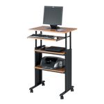 Safco Muv Standup Adjustable Height Desk Workstation 49H x 22W x 29D Medium Oak