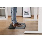 Amer Mounts AntiFatigue Portable Standing Mat  Floor  22 x 18x 0750 Thickness  Rectangular  Polyurethane Foam Rubberized Gel  Black