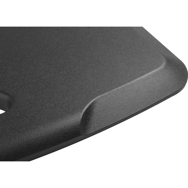 Amer Mounts AntiFatigue Portable Standing Mat  Floor  22 x 18x 0750 Thickness  Rectangular  Polyurethane Foam Rubberized Gel  Black