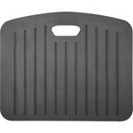 Amer Mounts AntiFatigue Portable Standing Mat  Floor  22 x 18x 0750 Thickness  Rectangular  Polyurethane Foam Rubberized Gel  Black