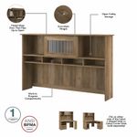 Bush Business Furniture Cabot 60W LShaped Corner Desk With Hutch And 5Shelf Bookcase Reclaimed Pine Standard Delivery