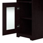 Bush Furniture Cabot L Shaped Desk With Hutch And Lateral File Cabinet Espresso Oak Standard Delivery