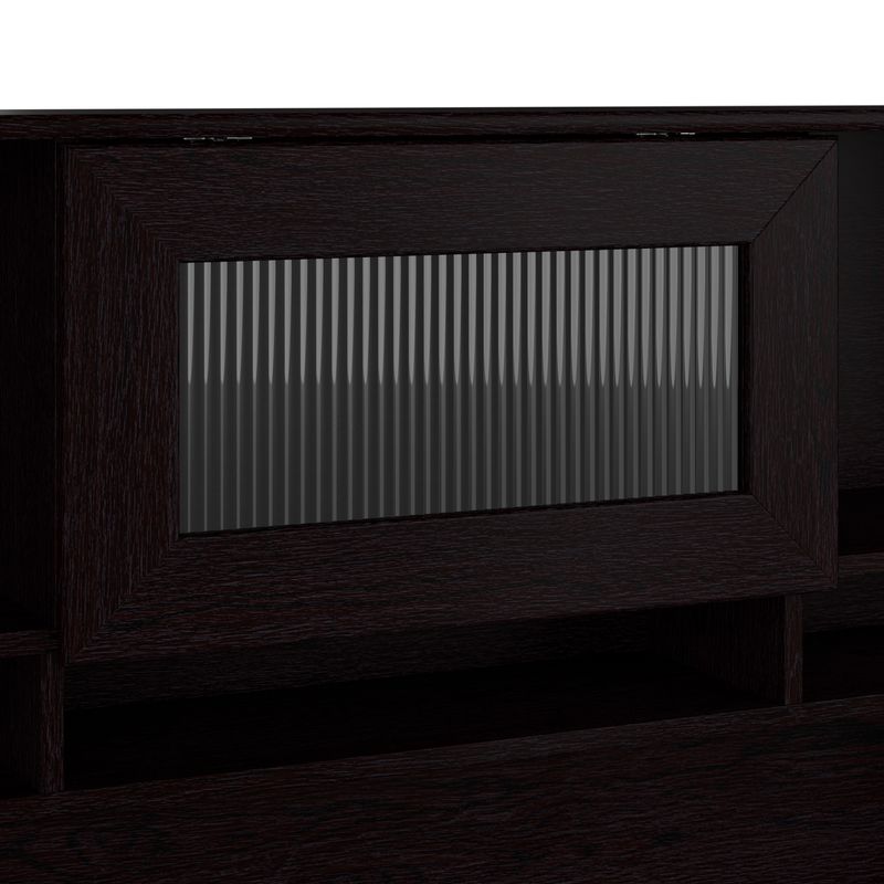 Bush Furniture Cabot L Shaped Desk With Hutch And Lateral File Cabinet Espresso Oak Standard Delivery