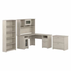 Bush Business Furniture Cabot 60"W L-Shaped Corner Desk With Hutch