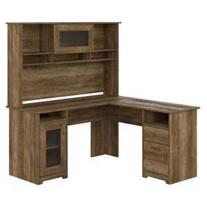 Bush Furniture Cabot 60"W L-Shaped Computer Desk With Hutch